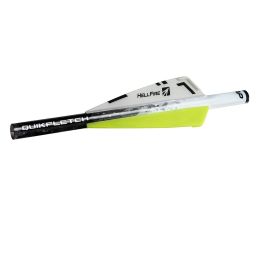 NAP Quikfletch 3in Hellfire Xbow - 6Pack White/Yellow/Yellow