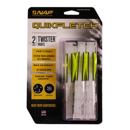 Quikfletch 2" Twister-W/Y/Y (6 Pk)